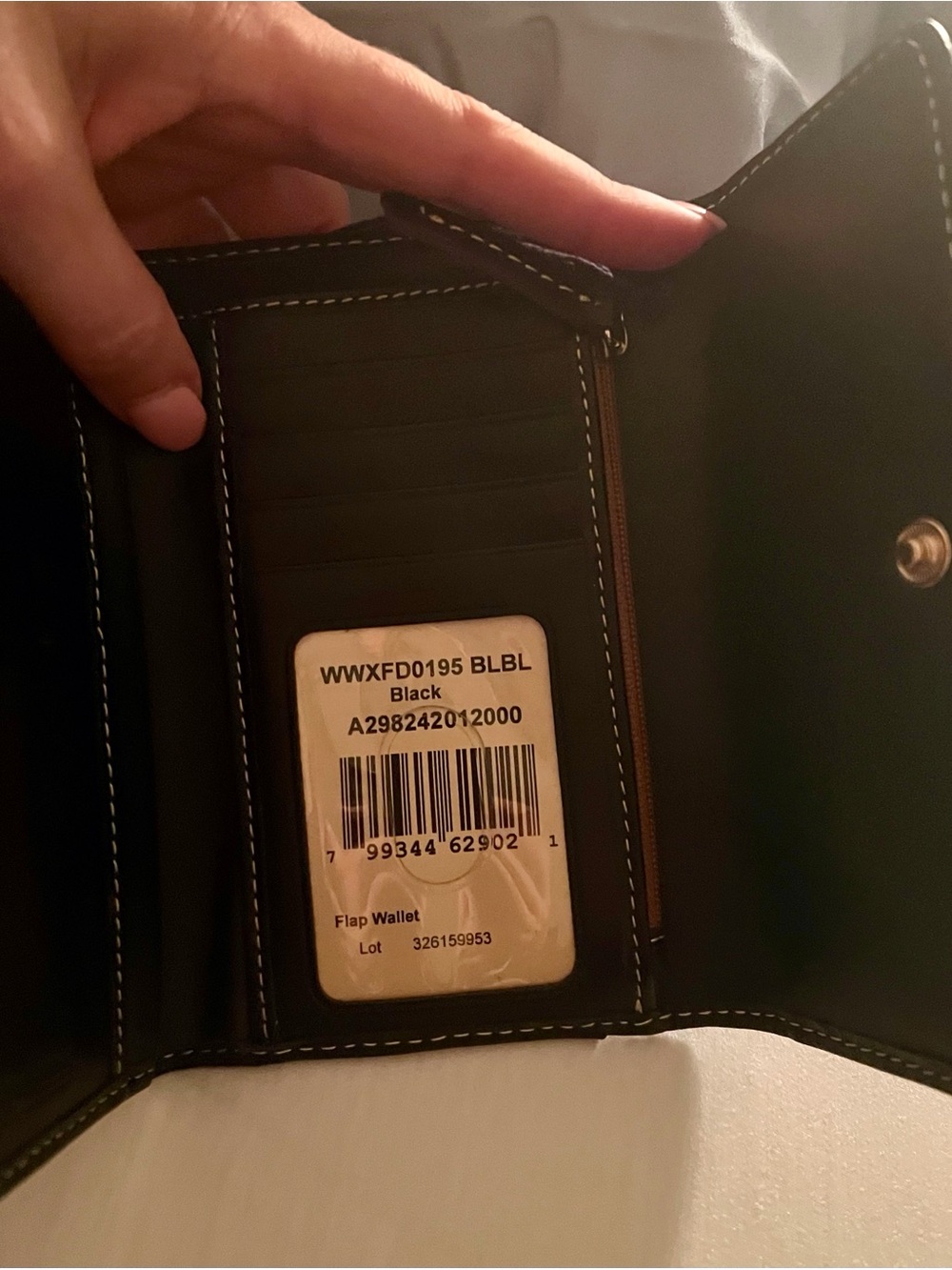 Dooney & Bourke Black Leather Wallet with Gold Logo Plaque - Picture 11 of 14